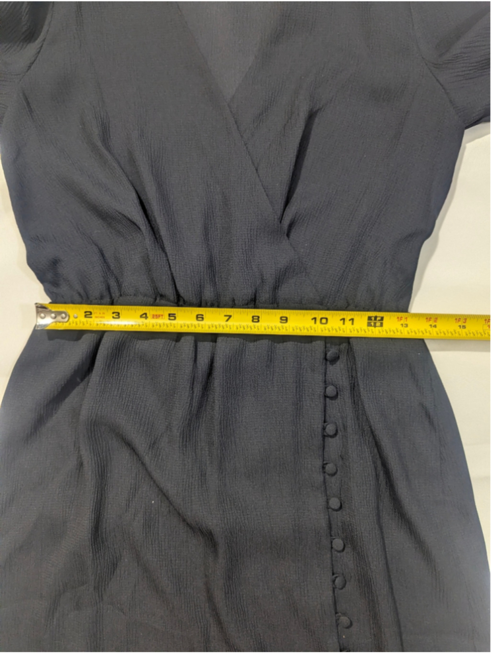 Sezane Black V-Neck Long Sleeve Dress Size 6 38 - Picture 9 of 16